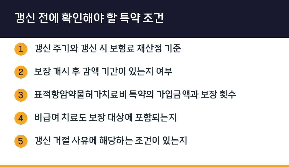 갱신 전에 확인해야 할 특약 조건