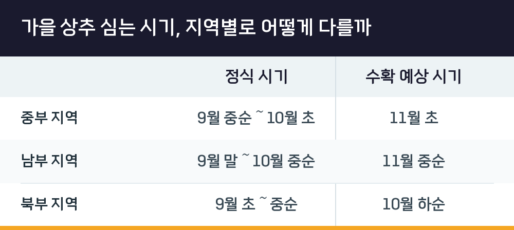 가을 상추 심는 시기, 지역별로 어떻게 다를까