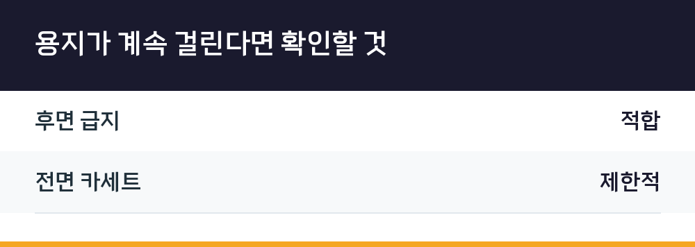 용지가 계속 걸린다면 확인할 것