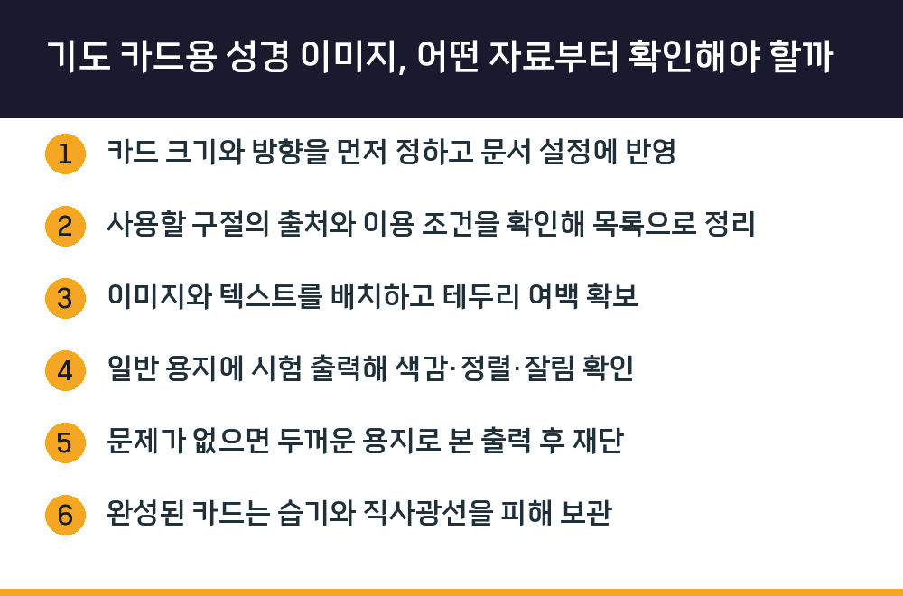 기도 카드용 성경 이미지, 어떤 자료부터 확인해야 할까