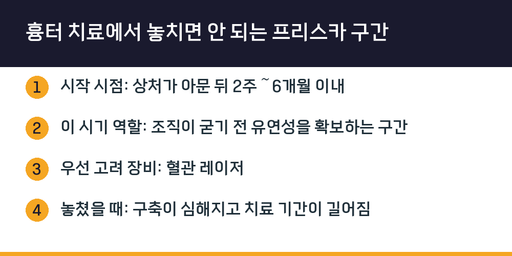 흉터 치료에서 놓치면 안 되는 프리스카 구간