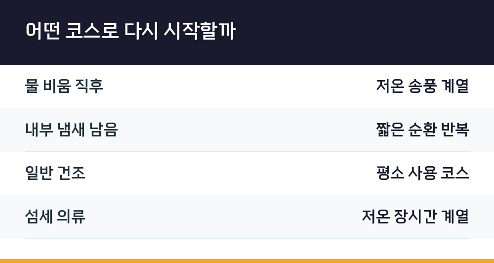 어떤 코스로 다시 시작할까