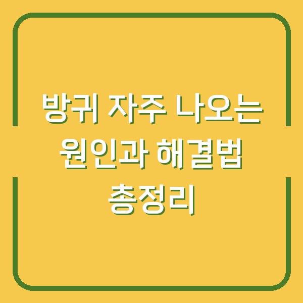 방귀 자주 나오는 원인과 해결법 총정리