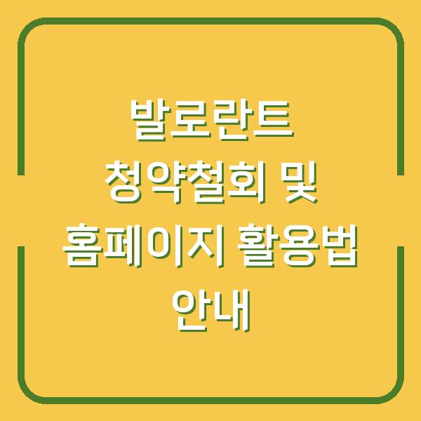 발로란트 청약철회 및 홈페이지 활용법 안내