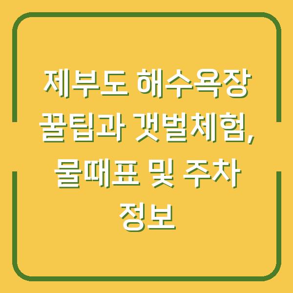 제부도 해수욕장 꿀팁과 갯벌체험, 물때표 및 주차 정보