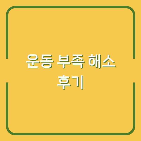 운동량 부족이 부른 지루함 놀이 프로그램 하나로 해소한 후기