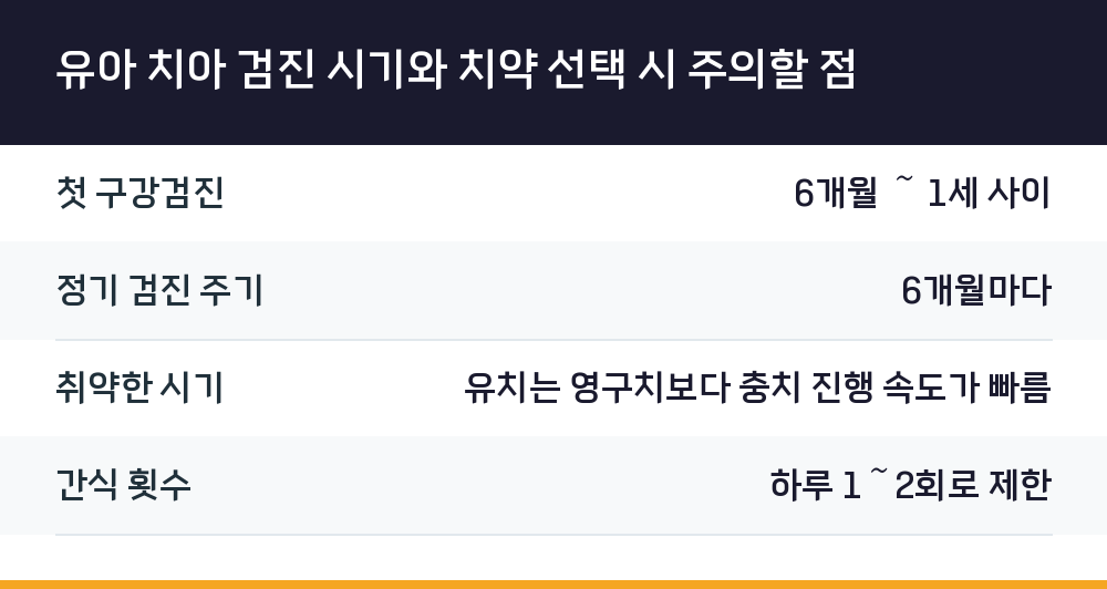 유아 치아 검진 시기와 치약 선택 시 주의할 점